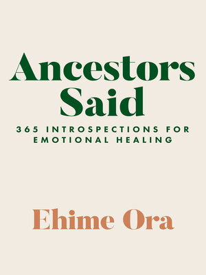 cover image of Ancestors Said